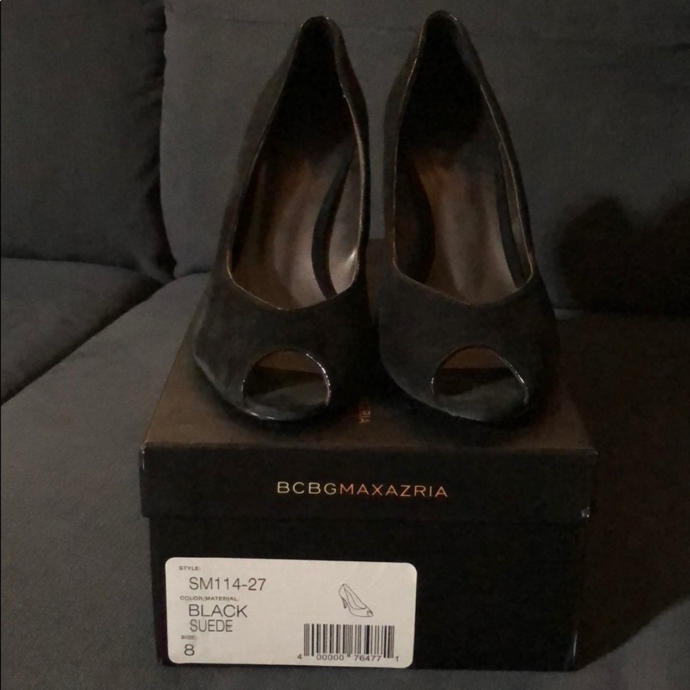 BCBG MaxAzria Black suede pumps